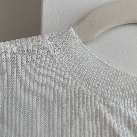 Mango White Ribbed Tank - Picture 8 of 8